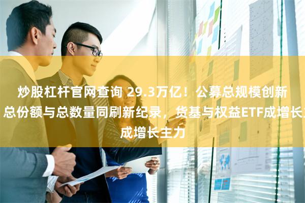 炒股杠杆官网查询 29.3万亿！公募总规模创新高，总份额与总数量同刷新纪录，货基与权益ETF成增长主力