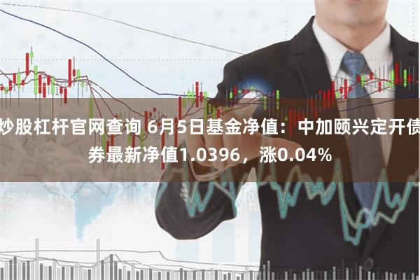 炒股杠杆官网查询 6月5日基金净值：中加颐兴定开债券最新净值1.0396，涨0.04%