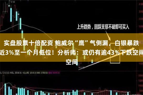 实盘股票十倍配资 鲍威尔“鹰”气侧漏，白银暴跌近3%至一个月低位！分析师：或仍有逾43%下跌空间