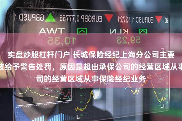 实盘炒股杠杆门户 长城保险经纪上海分公司主要负责人陈美惠被给予警告处罚，原因是超出承保公司的经营区域从事保险经纪业务