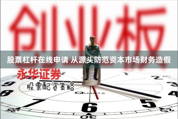 股票杠杆在线申请 从源头防范资本市场财务造假