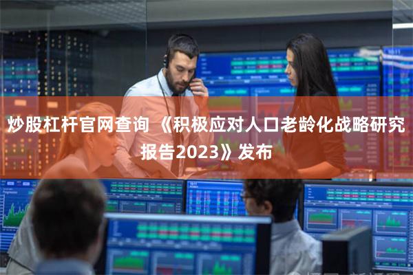 炒股杠杆官网查询 《积极应对人口老龄化战略研究报告2023》发布