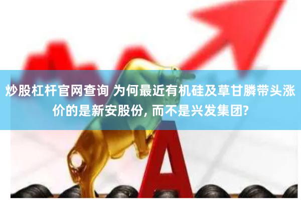 炒股杠杆官网查询 为何最近有机硅及草甘膦带头涨价的是新安股份, 而不是兴发集团?