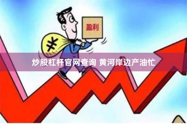 炒股杠杆官网查询 黄河岸边产油忙