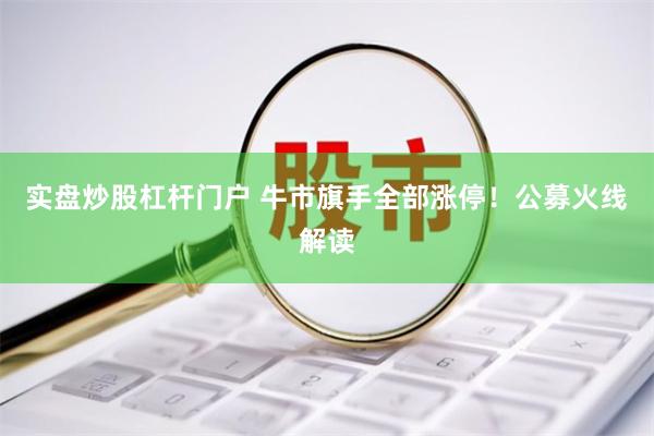 实盘炒股杠杆门户 牛市旗手全部涨停！公募火线解读