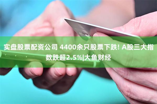 实盘股票配资公司 4400余只股票下跌! A股三大指数跌超2.5%|大鱼财经