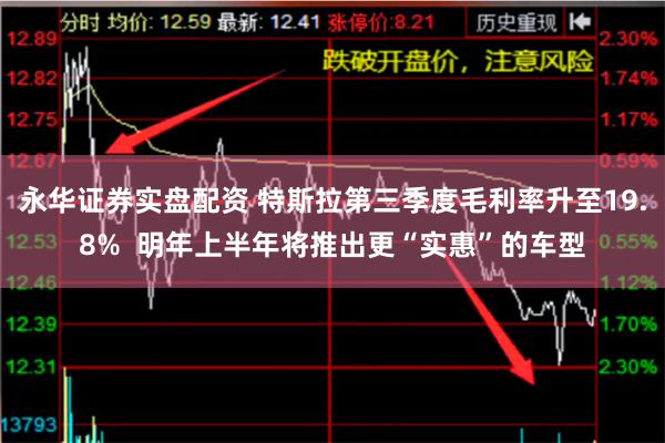 永华证券实盘配资 特斯拉第三季度毛利率升至19.8%  明年上半年将推出更“实惠”的车型