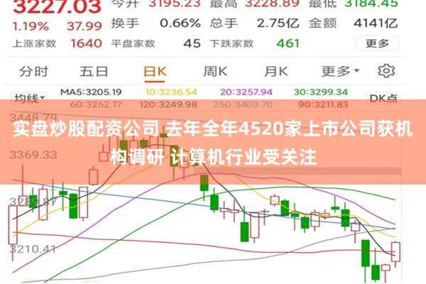 实盘炒股配资公司 去年全年4520家上市公司获机构调研 计算机行业受关注