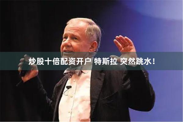 炒股十倍配资开户 特斯拉 突然跳水！