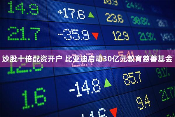 炒股十倍配资开户 比亚迪启动30亿元教育慈善基金